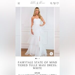 White Tiered Tulle Dress - Bella and Bloom Fairytale State of Mind
